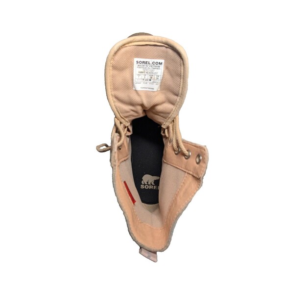 Sorel Caribou Waterproof OTM Boot Womens Size 7 Tan Suede Lightweight Combat - Picture 4 of 5